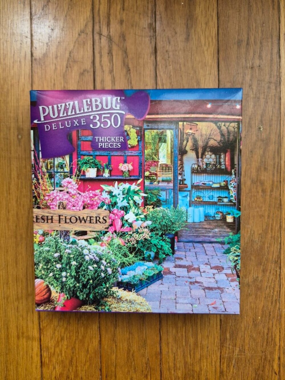 350 Piece Jigsaw Puzzle-Fresh Flowers Outside Florist Shop